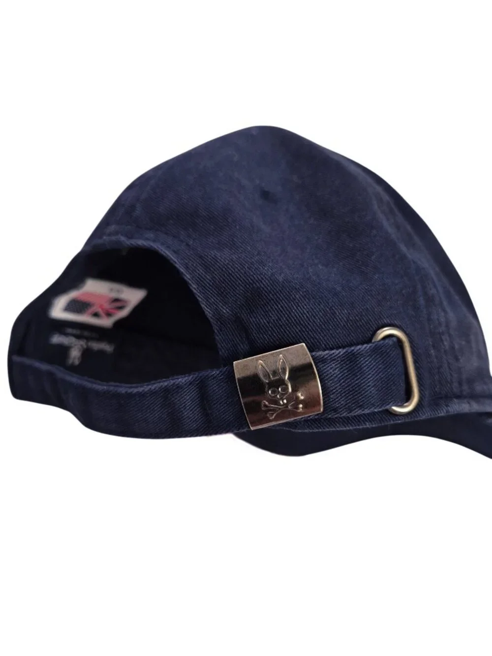 Psycho Bunny Navy Baseball Cap with Red Embroidered Logo OS